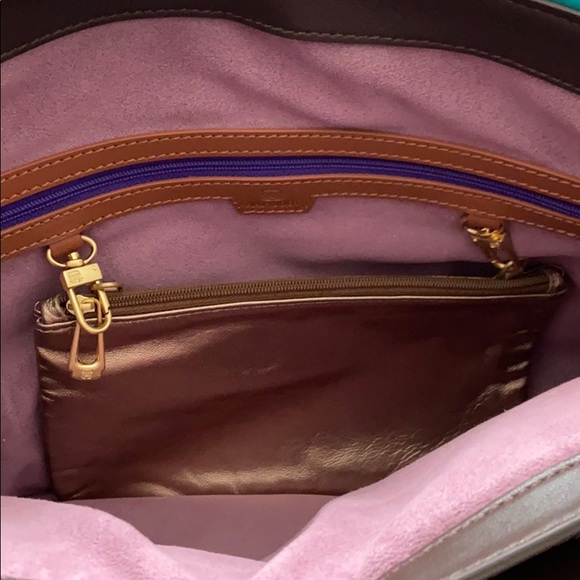 Navyboot | Leather Satchel with Turquoise Accent - Picture 12 of 16